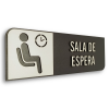 Placa de Sinalização Indicativa em MDF Efeito 3D - Sala de Espera
